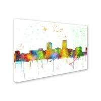 Zaštitni znak likovna umjetnost Omaha Nebraska Skyline mclr-1 Canvas Art by Marlene Watson