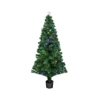 4 'unaprijed osvijetljena LED boja mijenjaju se optičko božićno drvce s zvjezdanim stablom Topper