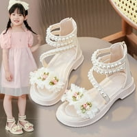 Fattazi sandale za djevojčice ljetne dječje cipele s mekim potplatom modne cipele za djevojčice ukrašene bisernim