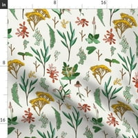 Stolna staza od pamučnog satena, 108 - Istražite lagane biljne cvjetove s cvjetnim botaničkim printom po mjeri