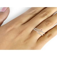 Dijamantni prstenovi na draguljarima za žene - karatni bijeli dijamantni prsten nakit - ružino zlato preko srebrnih