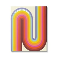 Stupell Industries idu s protočnom tekućinom Rainbow Stripes uzorka platna zidna umjetnost, 20, dizajn Anna Whitham