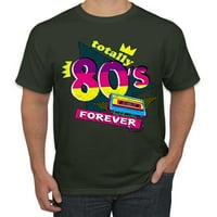 Potpuno 80-ih zauvijek vintage muške grafičke majice, šumska zelena, x-velika