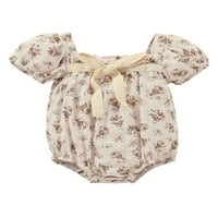 Novorođena djevojčica Romper cvjetni print kratkim rukavima kombinezon ljetne odjeće