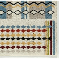 Prostirke Amerika Bradford KH20A Plemena krema Tribal Maroccan Multi Area prostir, 5'x7 '