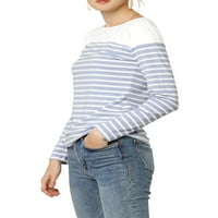 Jedinstveni prijedlozi ženski pleteni prugasti gornji dio u boji Majica dugih rukava