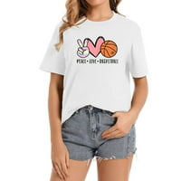 Mir ljubavi košarkaša srce za žene tinejdžeri Tween Girls majica