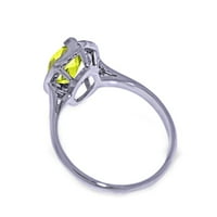 Galaxy Gold 14K čvrsto zlatni halo dizajnerski prsten s 2. Karat prirodni dijamanti i markiz Peridot