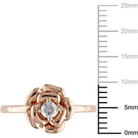 Carat T.W. Dijamantni 10KT ružičasti zlatni prsten