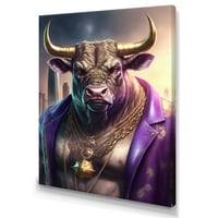 DesignArt Bull Gangster u NYC -u I Canvas Wall Art