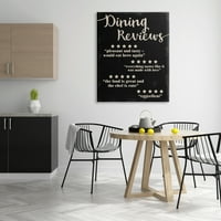 Stupell Industries Dining Recenzije s pet zvjezdica crni smiješni dizajn riječi platno zidna umjetnost Daphne