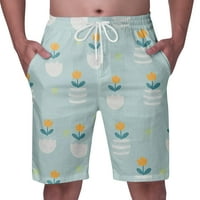 & Muške kratke hlače za plažu s cvjetnim printom ljetne kratke hlače s elastičnim strukom Muška havajska odjeća