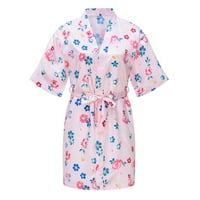 Shldybc djeca dječja djevojka tisak ljeto kimono ogrtači za odjeću za spavanje, odjeća za djevojčice, ljetna štedna