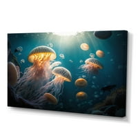 Jedinstvena meduza u Ocean II platno zidna umjetnost