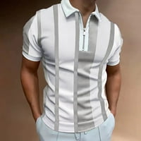 Muška polo majica Muška ležerna ljetna bluza u boji s printom, majica s odbijenim ovratnikom, vrhovi kratkih rukava,