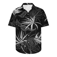 Upozorenje: Ležerne košulje za velike i visoke muškarce, Muška moda za ležerne gumbe s printom Havaji , košulja
