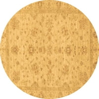 Ahgly Company zatvoreni okrugli orijentalni smeđi prostirke, 7 'krug