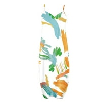 Sunčane haljine ženske ljetne Ležerne haljine Za plažu Za Žene Ležerne natikače bez rukava s džepovima, izrez