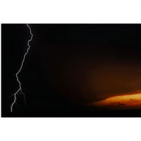 Zaštitni znak Art Lightning Sunset VII Canvas Art by Kurt Shaffer