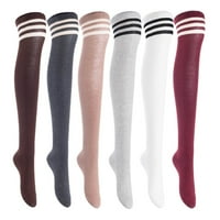 Ženski parovi u A-listi, preslatke udobne mekane pamučne čarape do bedara i iznad koljena, veličina 6-9, boja