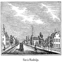 Nj: Drveni Most. U vudbridgeu, nj. Drvorez, 1844. Ispis plakata iz
