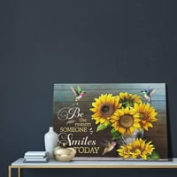 Norinina umjetnička djela od kože Sažetak Kolibri suncokret zidna umjetnost platno Poster Norina Seoska kuća cvijeće