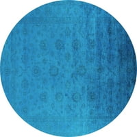 Ahgly Company zatvoreni okrugli perzijski tirkizni plavi boemski prostirke, 5 'krug