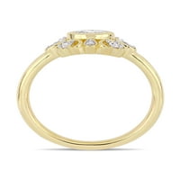 Miabella Carat T.W. Dijamantni 10KT žuto zlato Vintage Geometrijski zaručnički prsten