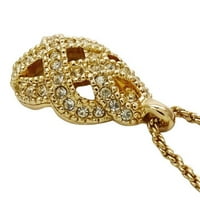 Autentificirana rabljena Gold Rhinestone Christian Dior ogrlica