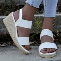 Ženske ravne cipele, ženske sandale za plažu, ljetne neklizajuće Ležerne papuče, Bijela 6,5