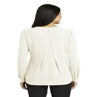 Ženska bluza s dugim rukavima s gumbima na prednjoj strani od Aboulea. LW700