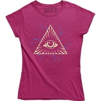 Svevideće oko Iluminata piramida trokut zavjera mistična majica s tetovažom