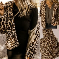 Ženski kaputi, Modni Ženski kaputi na kopčanje, Leopard topovi, pulover s kapuljačom, preveliki džemper, jednobojni