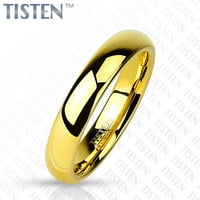 Jednostavni tradicionalni zlatni zaručnički prsten od volframa od titana