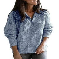 Ženski džemperi s dugim rukavima, džemperi s dugim rukavima, zimski topli pulover, ležerni pleteni džemperi s