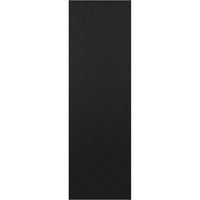 Ekena Millwork 12 W 42 H TRUE FIT PVC dijagonalni sloj moderni stil Fiksni nosač, crne