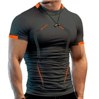 Muški gornji dio za vježbanje, prozračna muška majica za trčanje od poliestera i pamuka