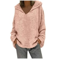 Kaputi s otvorenim leđima dugih rukava veličina jednobojni vrhovi kapuljača u boji preveliki džemper Modni Ženski