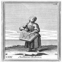 Cimbale, 1723. Bakrorez, 1723, Arnold Van Vesterhout. Ispis plakata od