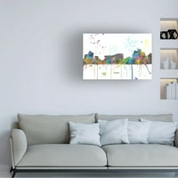 Marlene Watson 'Reno Nevada Skyline mclr 1' Canvas Art