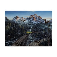 Zaštitni znak likovne umjetnosti 'vlak i orao' platno umjetnost Jeffa Tifta