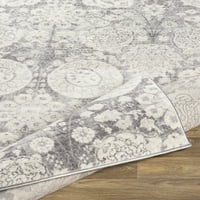 Umjetnički tkalci cvjetni tradicionalni tepih, siva, 147 108
