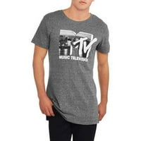 MTV logotip muške grafičke majice produžene duljine
