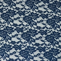 Rimski tekstil najlonskog spande cvjetna čipkasta tkanina - mornarica