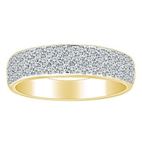 Zaručnički prsten od bijelog prirodnog dijamanta okruglog oblika od 1 karata, zaručnički prsten od 14 karata od