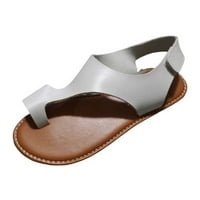 Kakina s sandale za žene, ženske ljetne boje u boji prozračne sandale sa sandalama bijele boje, 9