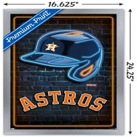 Houston Astros - Neonska kaciga zidna plakata, 14.725 22.375 uokviren