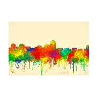 Marlene Watson 'Albuquerque New Mexico Skyline Sg' Canvas Art