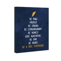 Tipografija Wynwood Studio i citati zidne umjetničke platnene otisci 'Budi pravi superheroj' Motivacijske citate