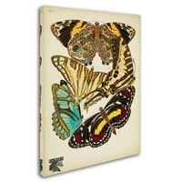 Zaštitni znak likovna umjetnost 'Papillons 5' Canvas Art by Vintage Apple Collection